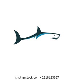 shark shaped illustration or icon