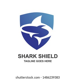 Shark and Shield Logo Design