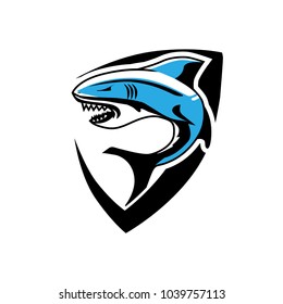 Shark Shield Vector Illustration