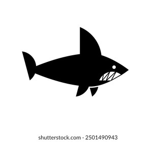 Shark sign. Sharks icon. Marine predator fish.