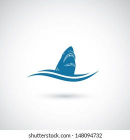 Shark sign - vector illustration