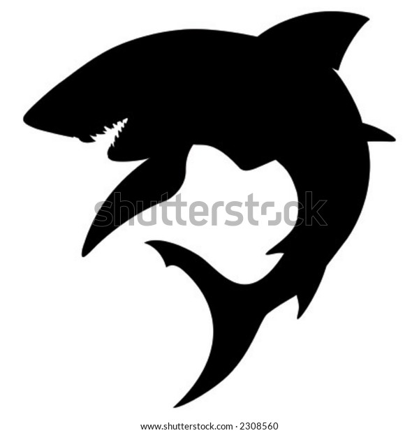 Download Shark Silhouette Stock Vector (Royalty Free) 2308560