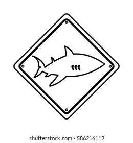 shark silhouette alert icon