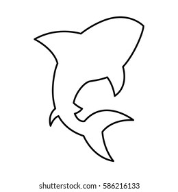 shark silhouette alert icon
