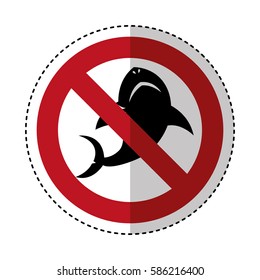 shark silhouette alert icon