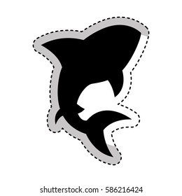 shark silhouette alert icon