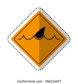 shark silhouette alert icon