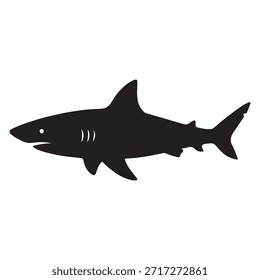 Shark Silhouette Black Vector Icon