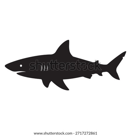 Shark Silhouette Black Vector Icon