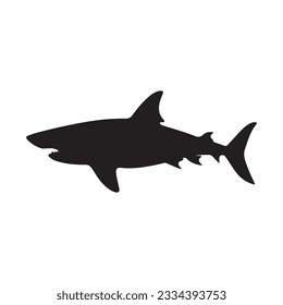 shark  silhouette isolated vector illustration