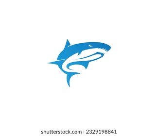Shark silhouette logo design mascot modern vector template.