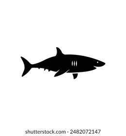 Shark silhouette logo icon vector