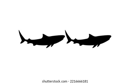 Shark Silhouette for Logo, Pictogram, Website, Art Illustration, Infographic, or Graphic Design Element. Vector Illustration
