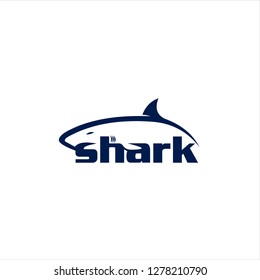 shark silhouette logo vector
