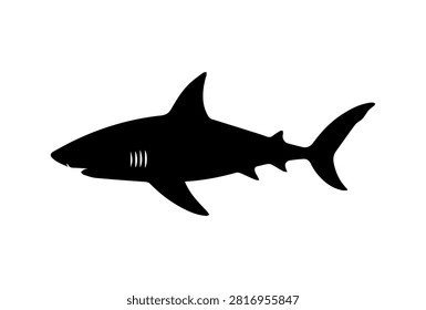 Shark Silhouette Simple Icon Shape