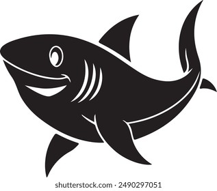 Shark silhouette vector art illustration