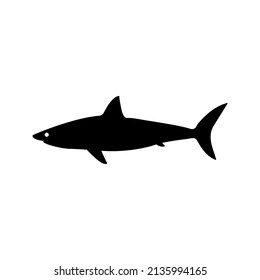 Shark silhouette vector color editable