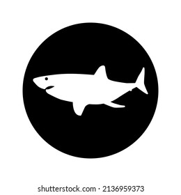 Shark silhouette vector color editable