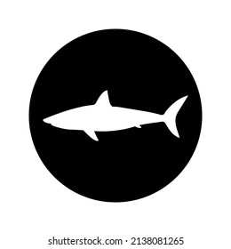 Shark silhouette vector color editable