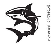 
Shark silhouette vector illustration animal art design