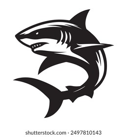 
Shark silhouette vector illustration animal art design