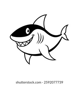 Shark silhouette vector illustration B
