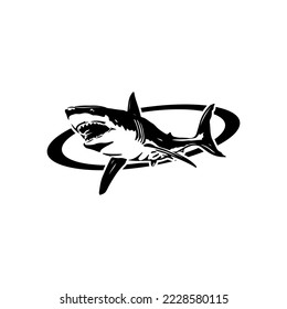 shark silhouette vector illustration concept