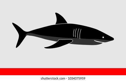 Shark silhouette vector illustration EPS