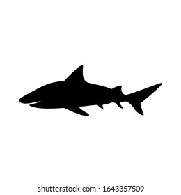 Shark Silhouette Vector Illustration Isolated Eps 10