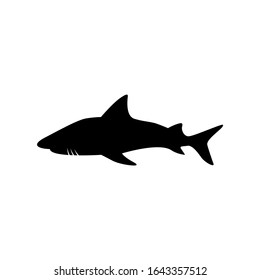 Shark Silhouette Vector Illustration Isolated Eps 10