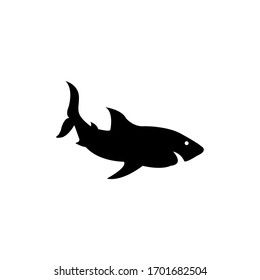 Shark silhouette vector illustration isolated