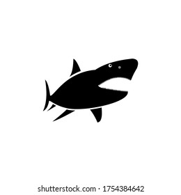 Shark silhouette vector illustration isolated