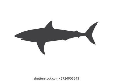 Shark Silhouette Vektorgrafik auf Weiß