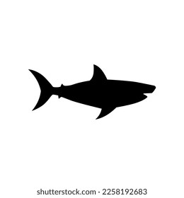Shark silhouette vector logo template