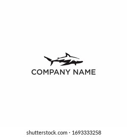 shark simple logo design vector