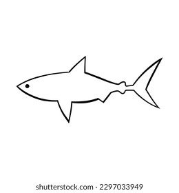 Shark sketches. Hand drawn illustration converted to vector. Isolated on white background.