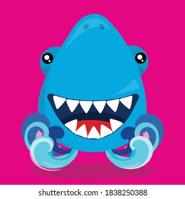shark smile design vector illustration