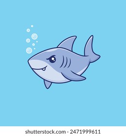 shark smiling in the sea