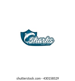 Shark sport logo template