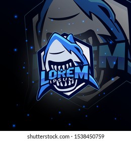 Shark sport mascot logo design. Sharks logo for a club or sport team vector illustration.