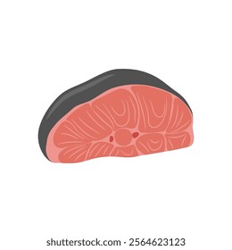 Shark Steak Seafood Vector Illustration, Isolated