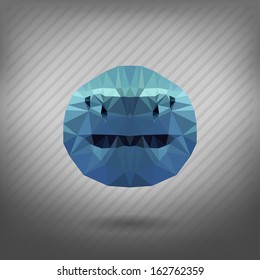 shark in the style of origami