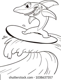 Shark surfing sympathetic