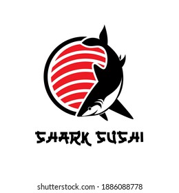 plantilla vectorial de logotipo de sushi de tiburón 01