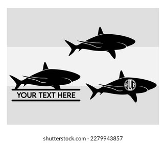 Shark SVG, Shark Silhouette, Shark Fish, Silhouette Cut File, Shark Clipart, Vector svg, Animal, SVG, Eps