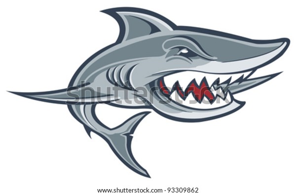 Download Shark Swimming Stock Vector (Royalty Free) 93309862
