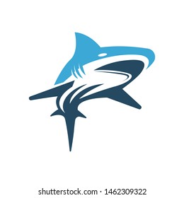shark swimming art logo design inspiration