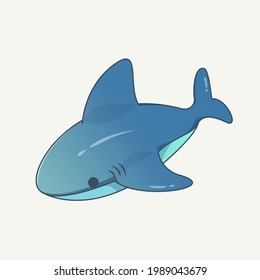 Shark swimming toy icon. Flat icon illustration. Isolated on a white background