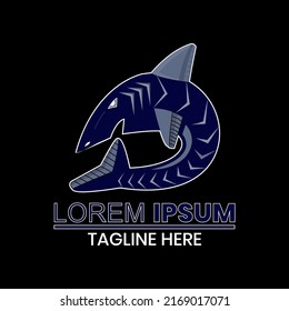 shark symbol logo vector, simple unique and modern design