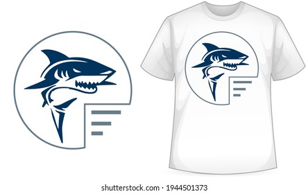 Shark- t shirt vector design